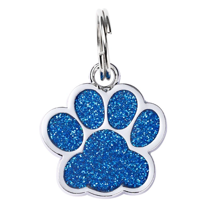 Блеск Лапа Печати тег собаки сплава цинка ПЭТ тег блеск след надписи ПЭТ карты трансграничный источник металла собака тег