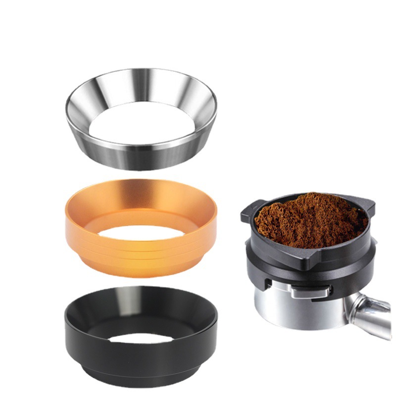Anillo de polvo de café con anillo de polvo magnético anti-volador mango de la máquina de café 51/53/58mm Dispositivo de polvo de tela anillo cuantitativo anti-aspersión