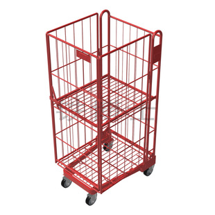 Customized Foldableable T2 Logistics Trolley Storage Cage Turnover Trolley Manufacturer Customized Foldableable