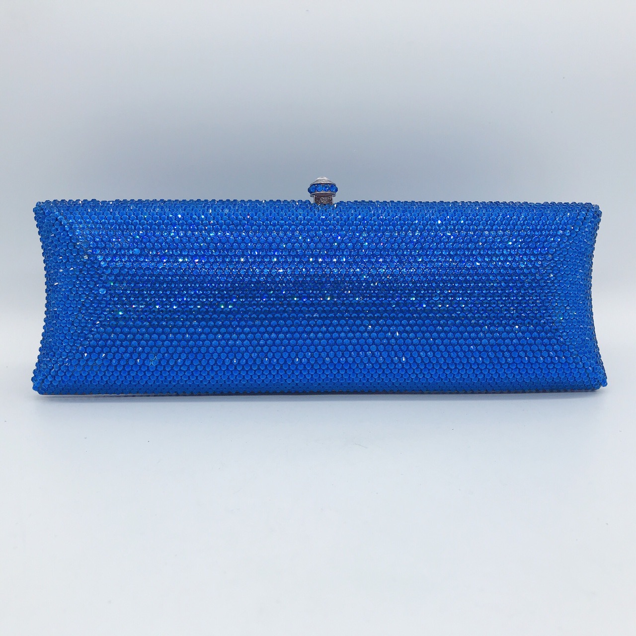 Túi clutch nữ đính đá rhinestone cầm tay hộp cứng dự tiệc — 10 # xanh ngọc chi tiết 48