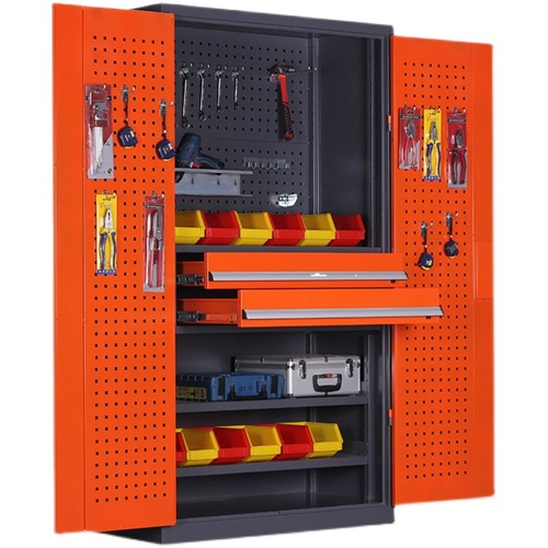 Heavy-duty hardware tool cabinet workshop tool storage cabinet multi-functional auto repair tool parts cabinet double door tool cabinet