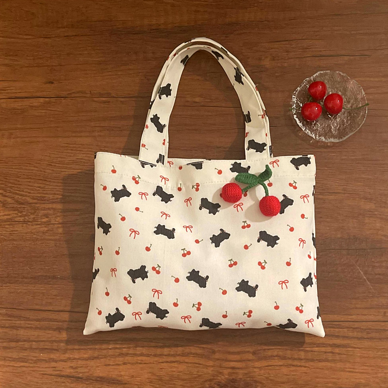 오픈 검은 고양이 핸드백 [체리 없음]