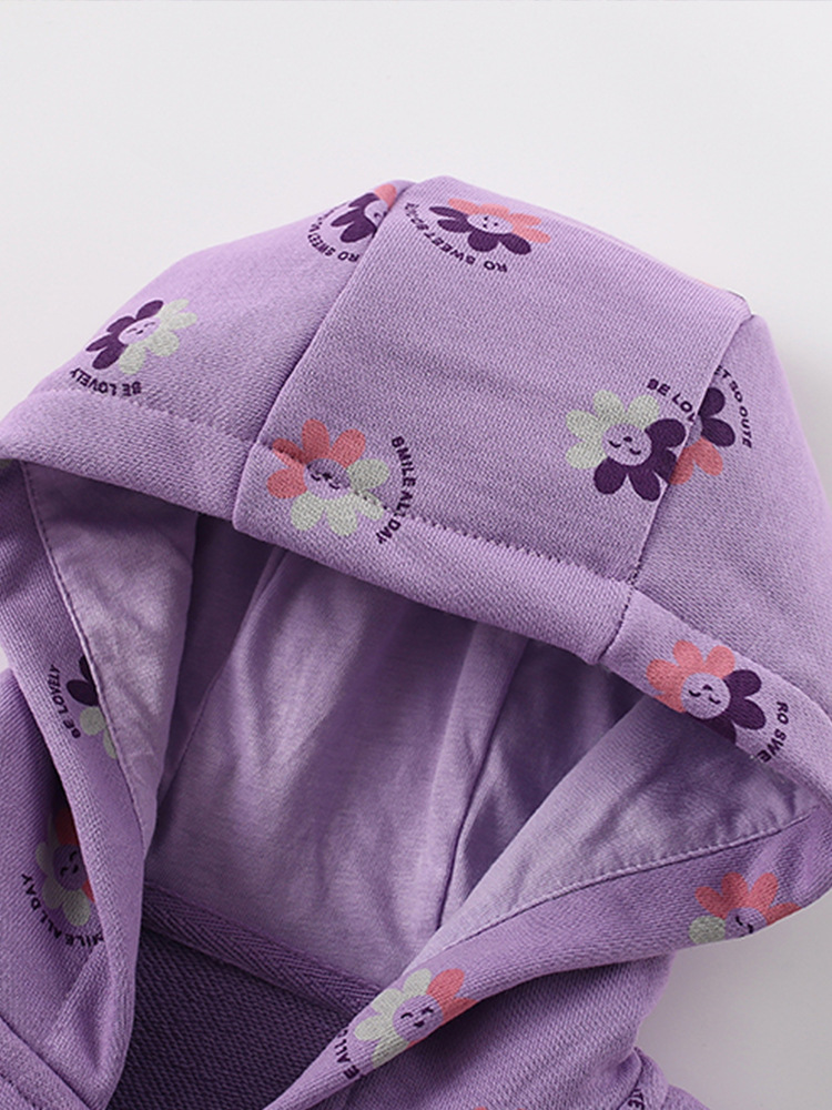 Malwee chaqueta de suéter para niñas otoño e invierno nuevo estilo europeo y americano suéter con cremallera con capucha para niños pequeños y medianos estilo occidental cardigan ropa para niños