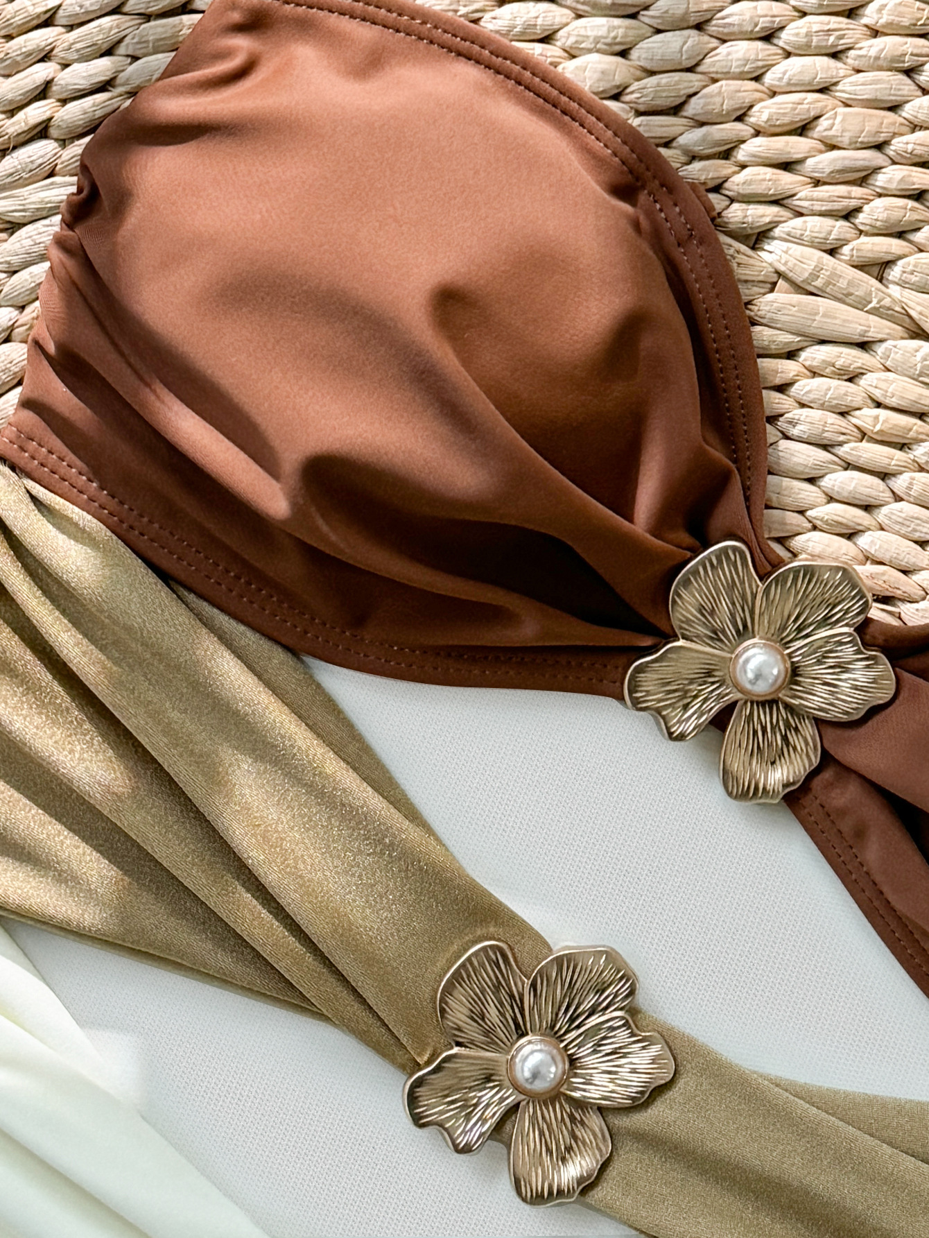 Women's Elegant Color Block Flower Hollow Out 1 Piece One Piece Swimwear display picture 6