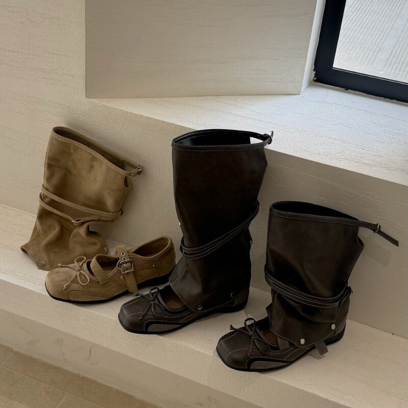 2026 Fall Collection: Women's Convertible Knight Boots, Detachable Hollow Ballet Shoes, Stackable Boots, Three Ways to Wear 2026 Fall Collection: Women's Convertible Knight Boots, Detachable Hollow Ballet Shoes, Stackable Boots, Three Ways to Wear