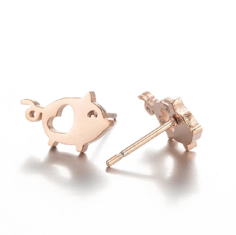 Style Simple Animal Acier Inoxydable Boucles D'oreilles 1 Paire display picture 4