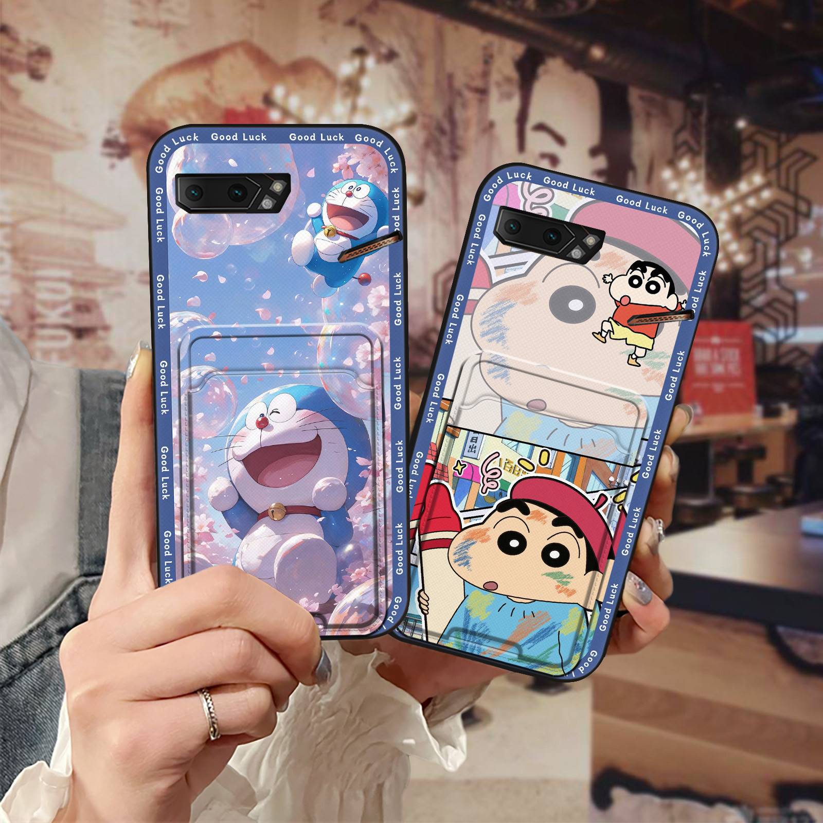 适用华硕手机壳数码软壳新款插卡可爱情侣身份证涂鸦创意质感