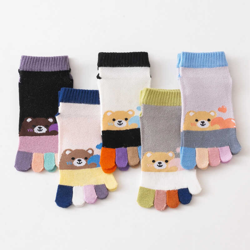 Thin cartoon summer breathable Tabi for toes for students