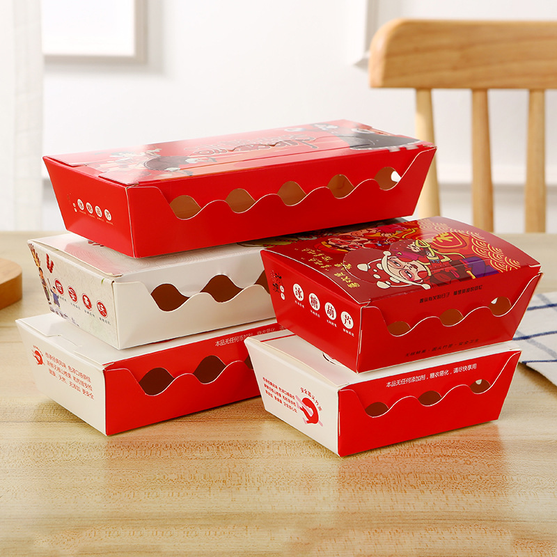 Caja de embalaje personalizada para mini brochetas de espino glazado, moderna y a la moda, para 3/5 piezas, caja de papel desechable sin pliegues para llevar. image 3