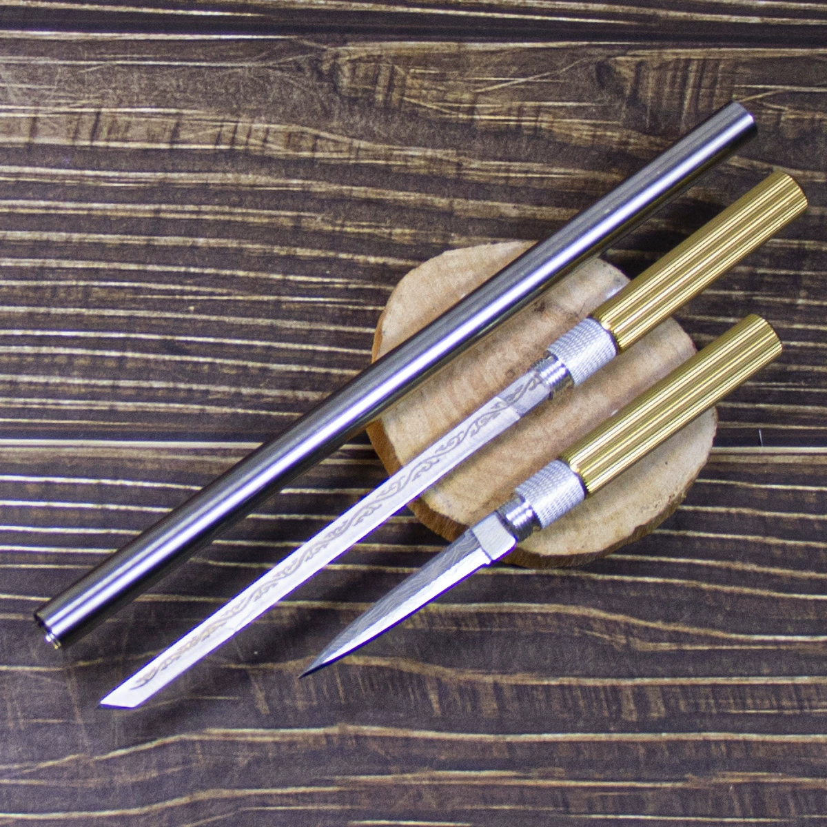 Оригинальный новый стиль, нож-палка Wukong, цельнометаллический бытовой нож высокой твердости для фруктов, бытовой кухонный портативный нож для пилинга