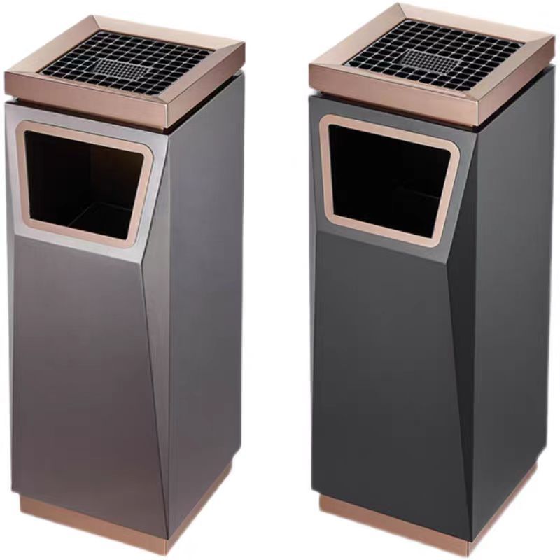 商场大堂直廊烟灰桶商务座地垃圾桶电梯口酒店果皮桶厂家直销批发