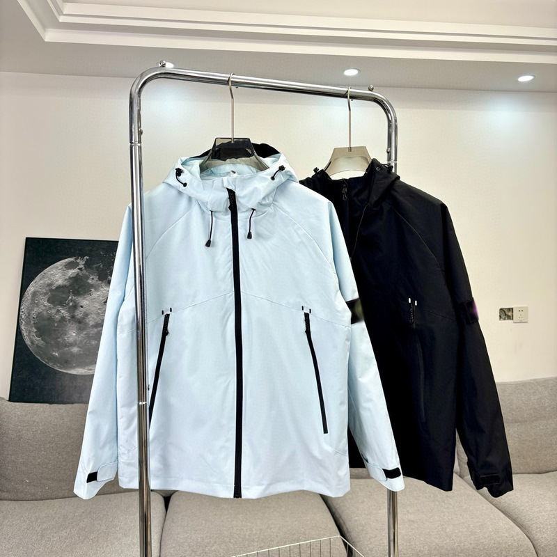Cross-Border Stone Stone Island Ghost Series Compass Badge Hooded Work Jacket Shirt Jacket Same Style for Men and Women