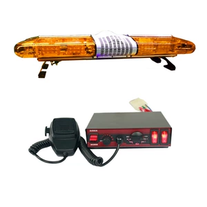 Car LED Roof Long Row Warning Light Strobe Light 0.88m Flashing Signal Light 2088B+Horn+JH200E