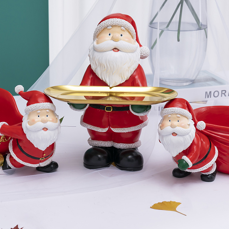 Santa Claus almacenamiento decoración salón sala de estar decoración modelo habitación ventana decoración escena decoración regalo de Navidad