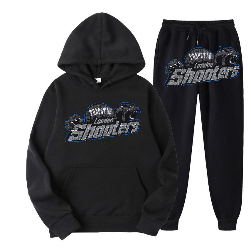 Streetwear, high-quality printed men's hoodies, Trapstar hooded sportswear, London jogging pants, men's clothing