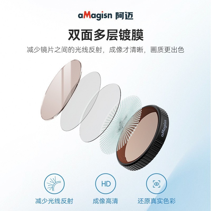 aMagisn阿迈大疆DJI Action5Pro/4/3滤镜套装ND减光CPL偏振镜配件|undefined