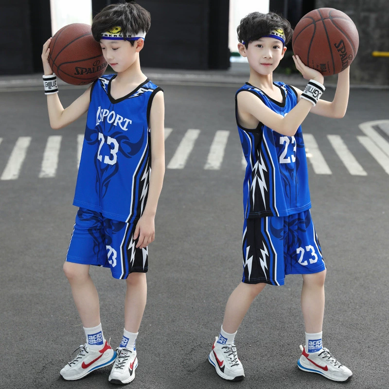 Summer clothing, children's sports set for boys, for teenagers, western style, with short sleeve