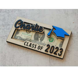 跨境亚马逊新款MoneyHolderForGraduation毕业钱夹木质摆件礼物