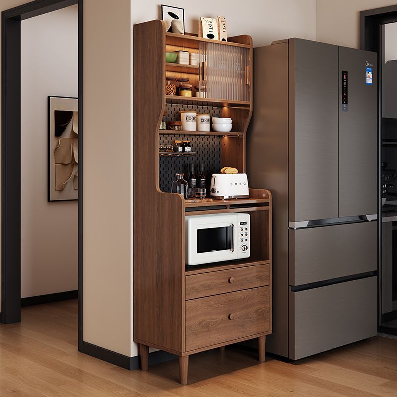 Solid Wood Sideboard Integrated Wall Cabinet Coffee Tea Cabinet Narrow Home Living Room Storage Cabinet Small Apartment