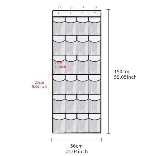 Cross-border new 24-grid rear storage hanging bag, hanging shoe storage bag, TEMU best-selling multi-layer storage bag