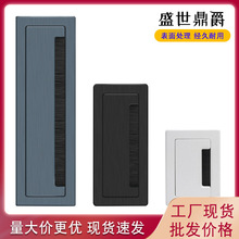 铝合金穿线盒长方形电脑桌电视柜桌面装饰孔盖板办公室缓冲线孔盖