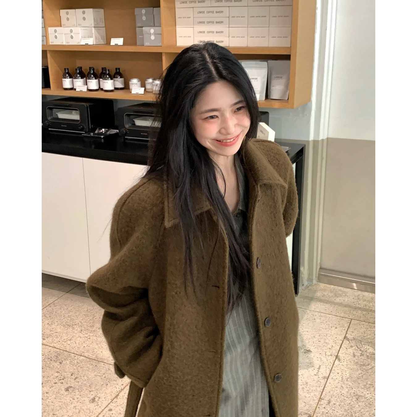 Now, the 2025 Winter New Collection Features a Korean Dongdaemun-Style Elegant Belted Wool Long Coat