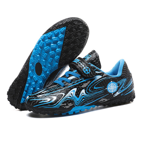 Children and teenagers broken nail football shoes, boys, students, middle and older children's competition football shoes, grass training shoes, Velcro