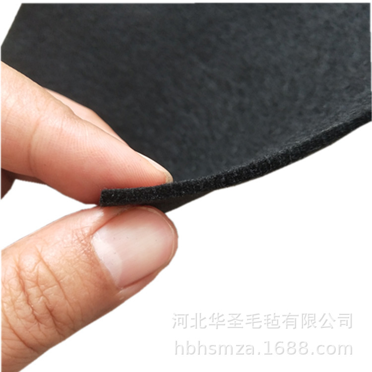 1.5mm厚阻燃毛毡 汽车方向盘座椅内饰用黑色无纺布 白色针刺棉