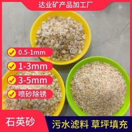 现货水处理过滤石英砂滤料 喷砂除锈用石英砂 铸造用高硅砂草坪砂