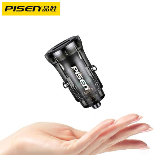 Pонс прозрачный новый автомобильный зарядное устройство PD автомобильный зарядник QC 3.0 сверхбыстрое зарядное устройство для экспорта подходит для Apple Huawei