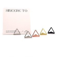 三角形留言夹创意桌面底座名片夹摆件便签夹照片支架卡片夹桌号夹