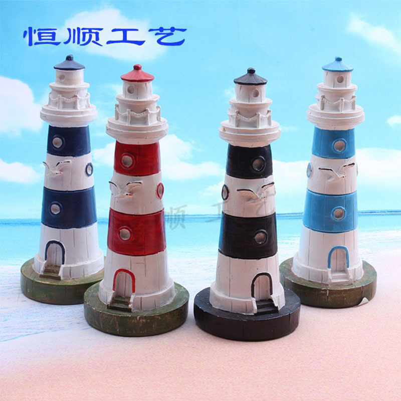 Mediterranean resin crafts ornaments sand table sand shooting props resin watchtower resin lighthouse 12.5cm Mediterranean resin crafts ornaments sand table sand shooting props resin watchtower resin lighthouse 12.5cm