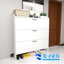 实木翻斗鞋柜鞋架鞋子架薄款简约欧式白色特价入门鞋架子鞋柜玄关