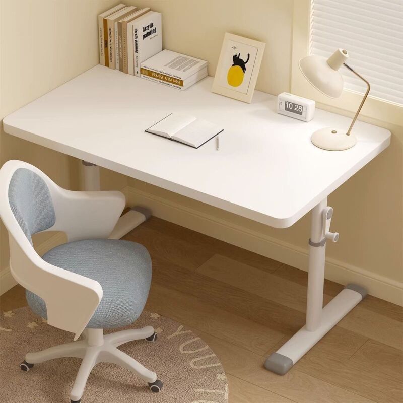 Liftable Children's Study Table, Primary School Student Desk, Home Writing Desk and Chair Set, Office Simple Computer Table