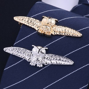 Lapel Clip Men's Formal Gold and Silver Tie Clip Simple Accessory Business Lapel Clip Unisex Pin