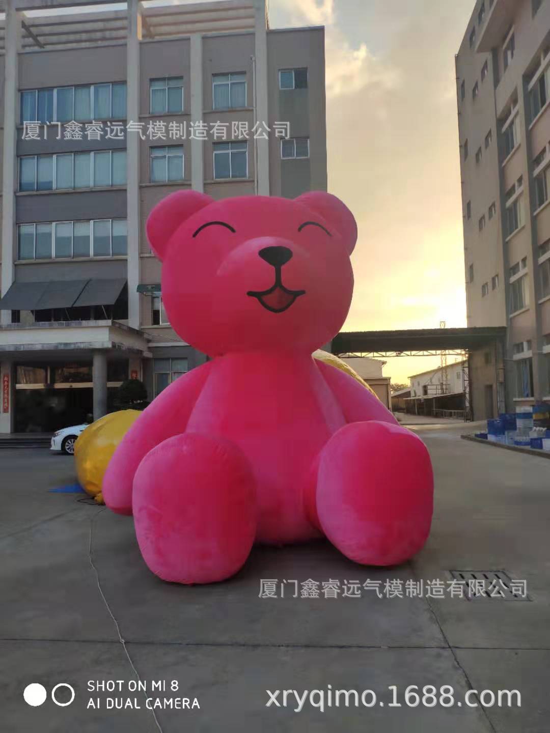 充气毛绒熊 户外充气熊装饰卡通 毛绒充气卡通 鑫睿远气模
