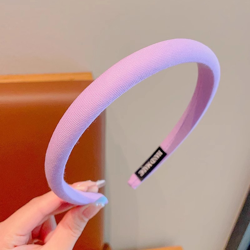 Colegio coreano estilo de color sólido bandas de cabello de chicas simple bandas de cabello delgado de presión universal tarjeta de cabello 2025 nuevo toque de cabello primavera