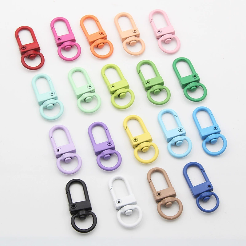 Оптовая продажа металлический цветной брелок diy сплава краска дверная пряжка подвеска цветная аэрозольная краска поворотный брелок дверная пряжка