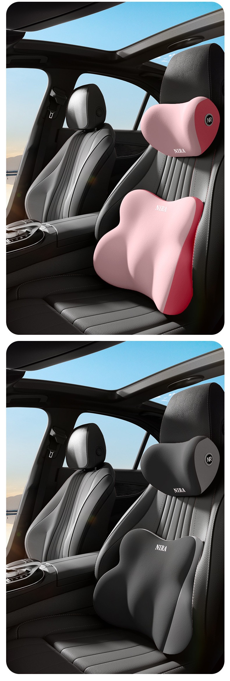 Car headrest pillow, car lumbar support pillow, seat back cushion, waist protector, car neck pillow, lumbar pillow