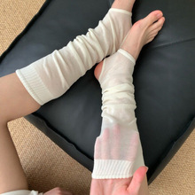 春夏薄款踩脚小腿袜套女miu系芭蕾不闷脚透气堆堆袜微透无骨腿套