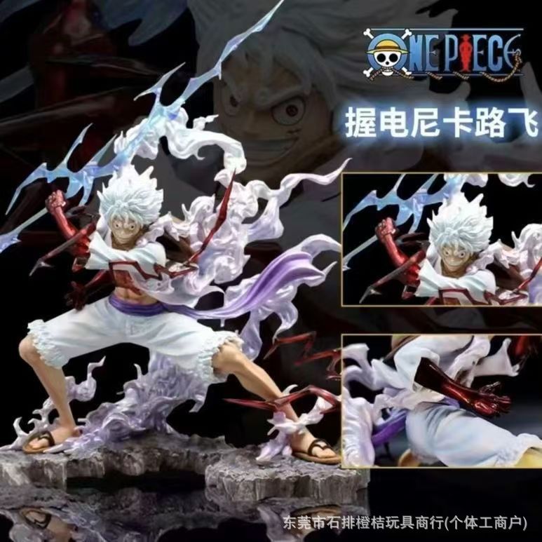 Figura de Anime de One Piece, WINK Quinta Marcha, Lightning Nika Luffy con Luz Adicional 2.0, Versión Brillante, Venta al por Mayor