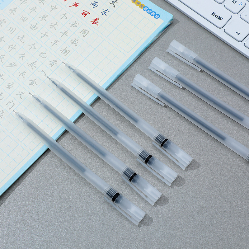透明なつや消し無印風ゲルインクペン、シンプルで速乾性、学生文具、事務用品、試験や問題解きに特化した赤ペン|undefined