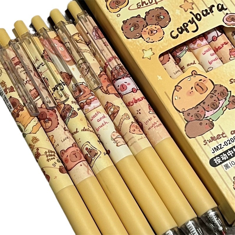 Capibara alto valor facial en el corazón de una chica encantadora pulsación de lápiz neutro est cabeza 0.5 negro lápiz de cepillo rápido secado