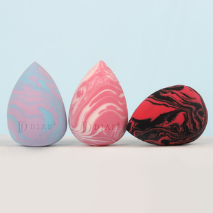 Two-Color Salmon Beauty Egg Dry and Wet Water Drop Gourd Oblique Cut Makeup Egg Makeup Puff Foreign Trade Wholesale