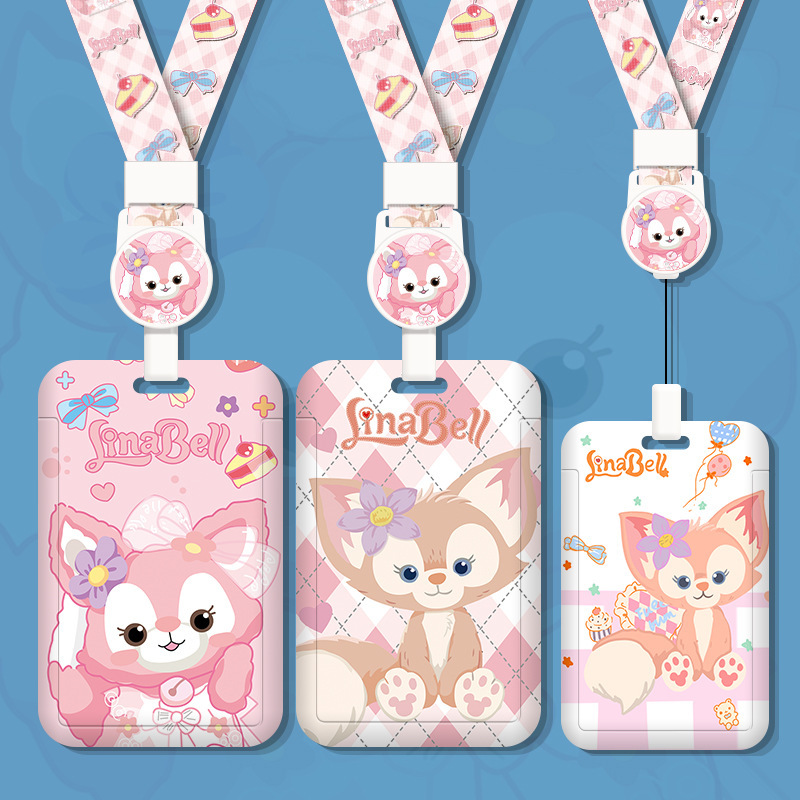 Cute toddler delivery card anti-lost retractable lanyard hard meal card student campus card bus work certificate set factory card Cute toddler delivery card anti-lost retractable lanyard hard meal card student campus card bus work certificate set factory card