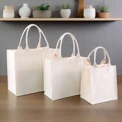 現物手提げキャンバスバッグトートバッグDIY無印リネン手提げ袋ギフトバッグ空白立体キャンバスバッグ