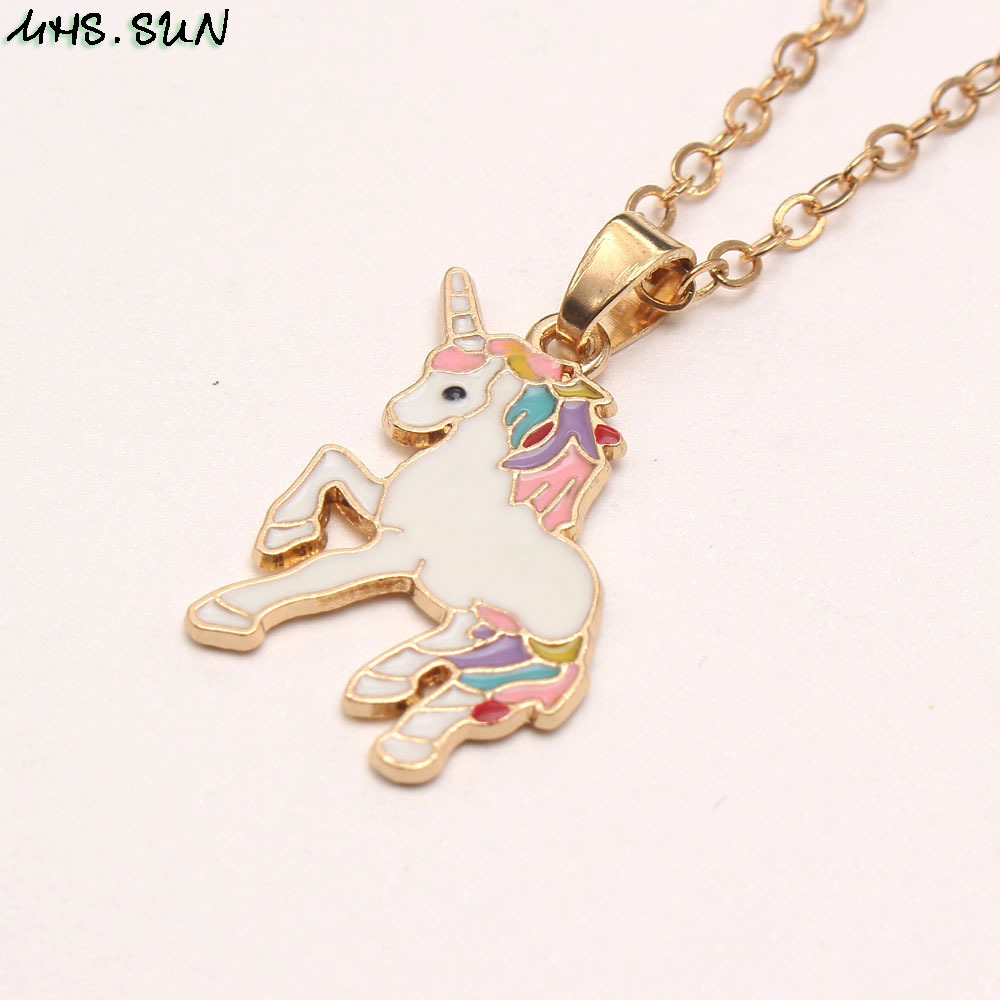 18g Weight Necklace Classification Alloy Material Kid'S Gender Fashion Style Rainbow  Chain Dripping Alloy Pendant Children's Necklace Jewelry 3