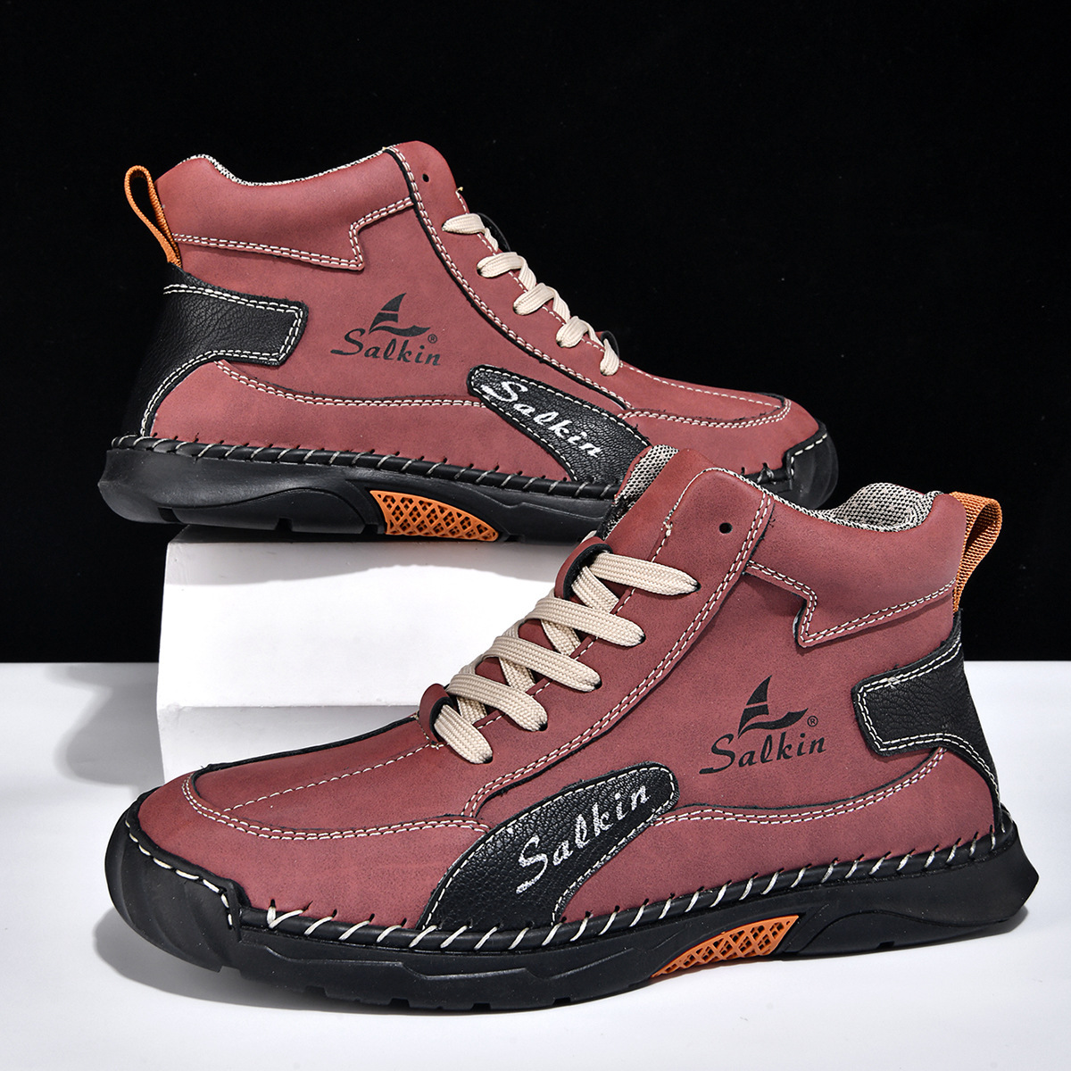 Stivaletti martin alti da uomo in pelle stringati eleganti_voghion.com