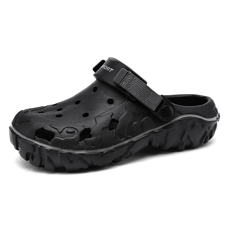 Verano nuevo estilo coreano de moda zapatos sandalias de jardín zapatos transfronterizos de tamaño grande versátil casuales dos zapatillas de moda para hombres