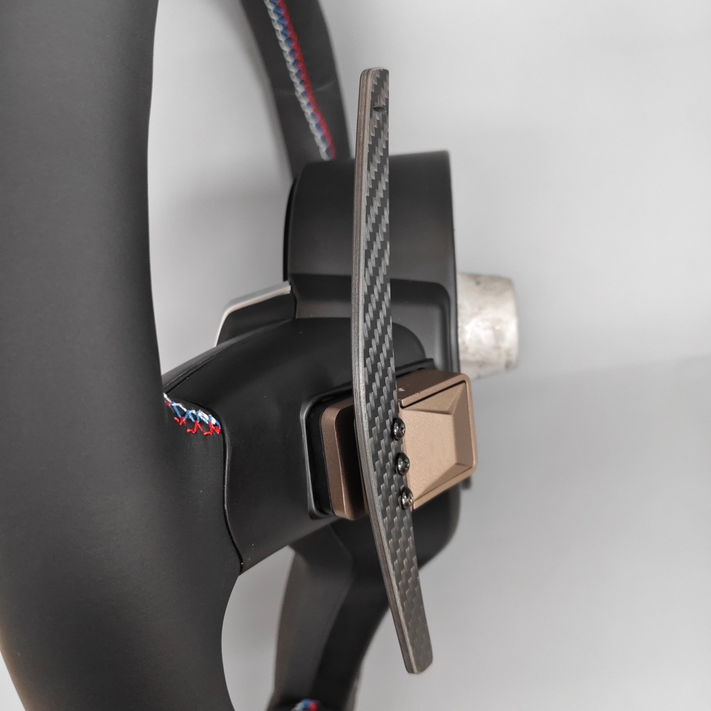Two Pairs of Magnetic Shift Paddles Made of Carbon Fiber Suitable for Bmw F/G Chassis Cs Sports Steering Wheel Modification